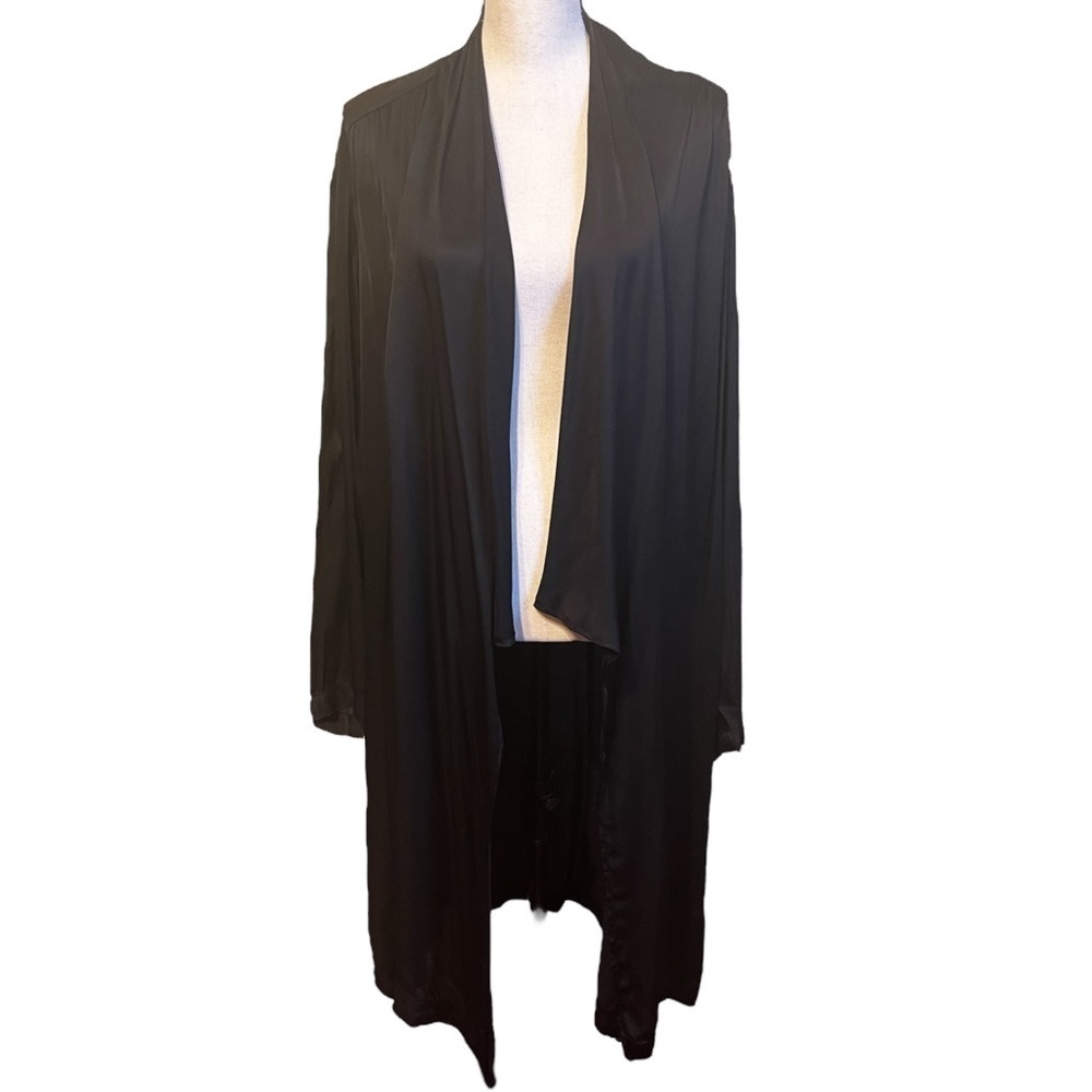 Velvet‎ by Graham & Spencer Black Viscose Blend Duster Cardigan Women's XL